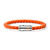 John Hardy Sterling Silver and Orange Leather Cord Bracelet