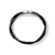 John Hardy Icon 50 Sterling Silver and Black Leather Bracelet Top View
