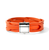 John Hardy Icon 50 Orange Leather Bracelet with Sterling Silver Pusher Clasp