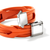 Pusher Clasp on John Hardy Icon 50 Sterling Silver and Orange Leather Bracelet