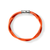 John Hardy Icon 50 Sterling Silver and Orange Leather Bracelet Top View