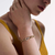 John Hardy Surf Yellow Gold Link Bracelet with Diamonds