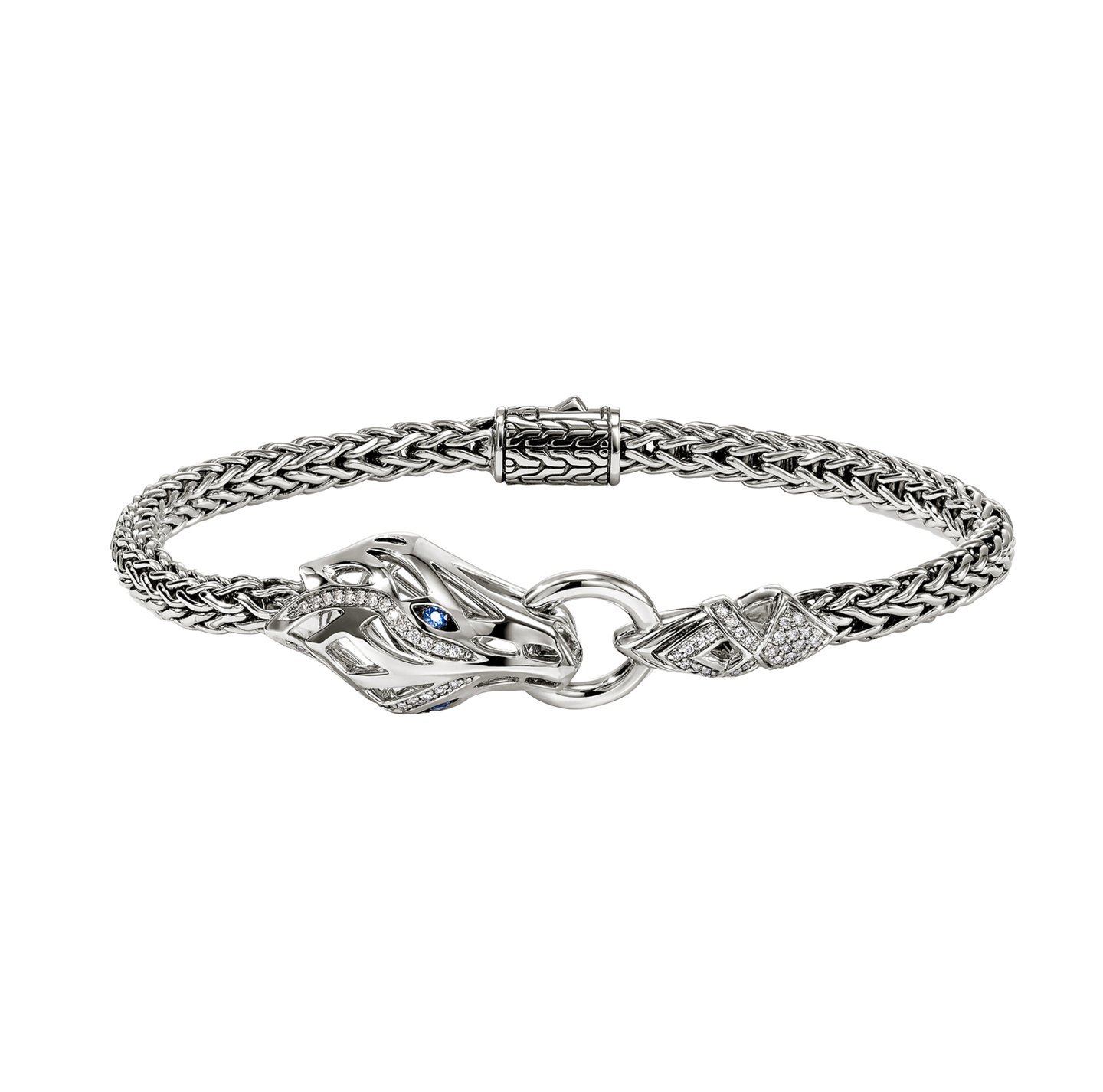 John Hardy Naga Dragon Bracelet with Blue Sapphires and Diamonds, 4.4mm