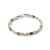 John Hardy Colorblock Slim Sterling Silver Brown Tiger Eye and Howlite Bracelet