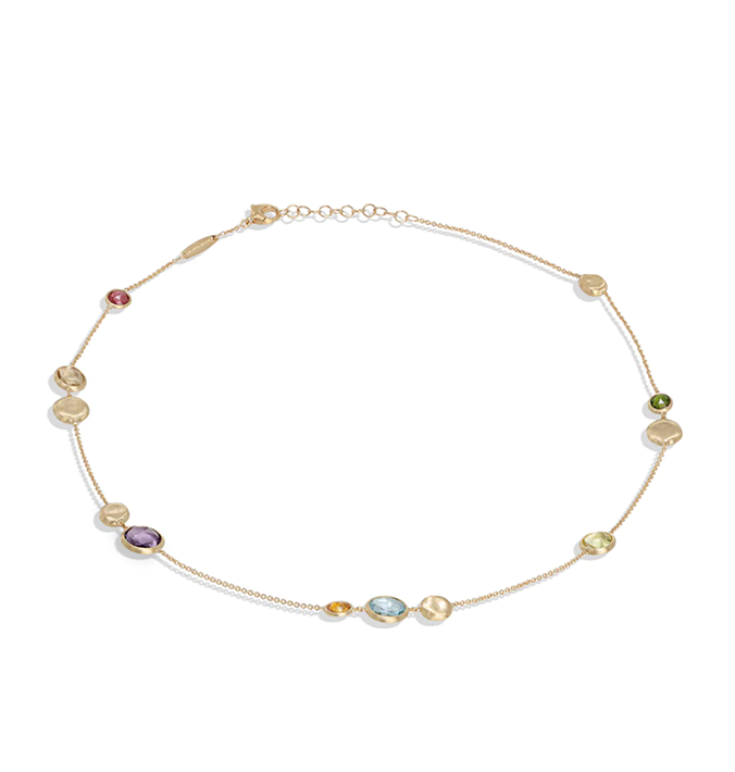 Marco Bicego Jaipur Color Yellow Gold Mixed Gemstone Necklace