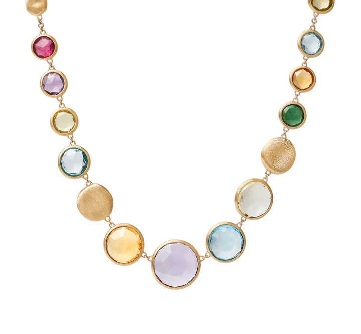 Marco Bicego Jaipur Color Yellow Gold and Mixed Gemstone Necklace