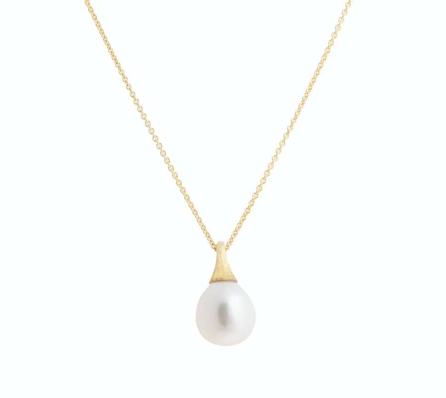 Marco Bicego Africa 18K Yellow Gold Pearl Boule Pendant Necklace