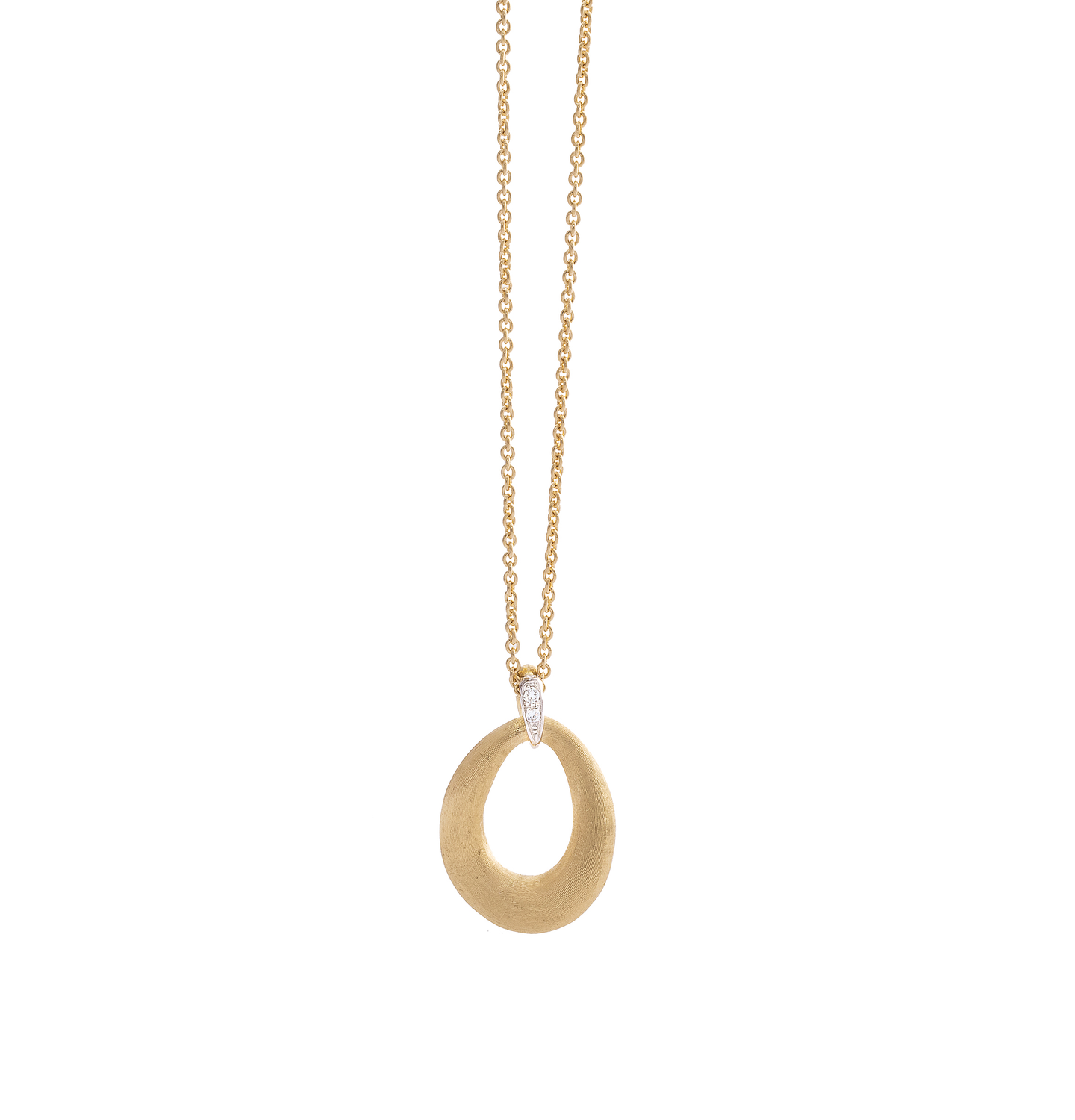 Marco Bicego Lucia 18K Yellow Gold and Diamond Loop Pendant