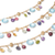 Marco Bicego Paradise Yellow Gold Triple Strand Blue Topaz and Mixed Gemstone Necklace