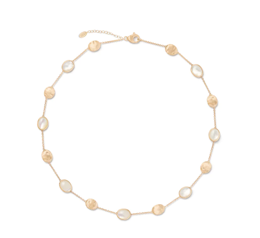 Marco Bicego Siviglia Yellow Gold and Mother of Pearl Short Necklace