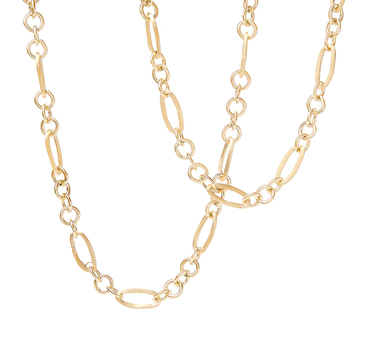 Marco Bicego Jaipur Yellow Gold Mixed Link Long Convertible Necklace