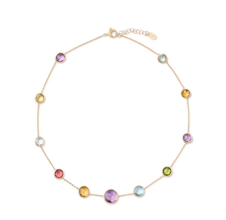 Marco Bicego Jaipur Color Yellow Gold Mixed Gemstone Necklace, 16.5