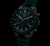 Glow in the Dark TAG Heuer Carrera Chronograph Watch with a Green Dial