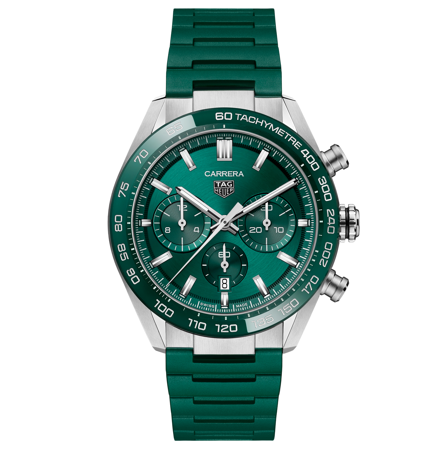 TAG Heuer Carrera Chronograph Watch with a Green Dial