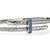 John Hardy Spear Sterling Silver Flex Cuff with Blue Sapphire gemstones
