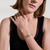 Woman wearing John Hardy Spear Sterling Silver Flex Cuff with Blue Sapphire