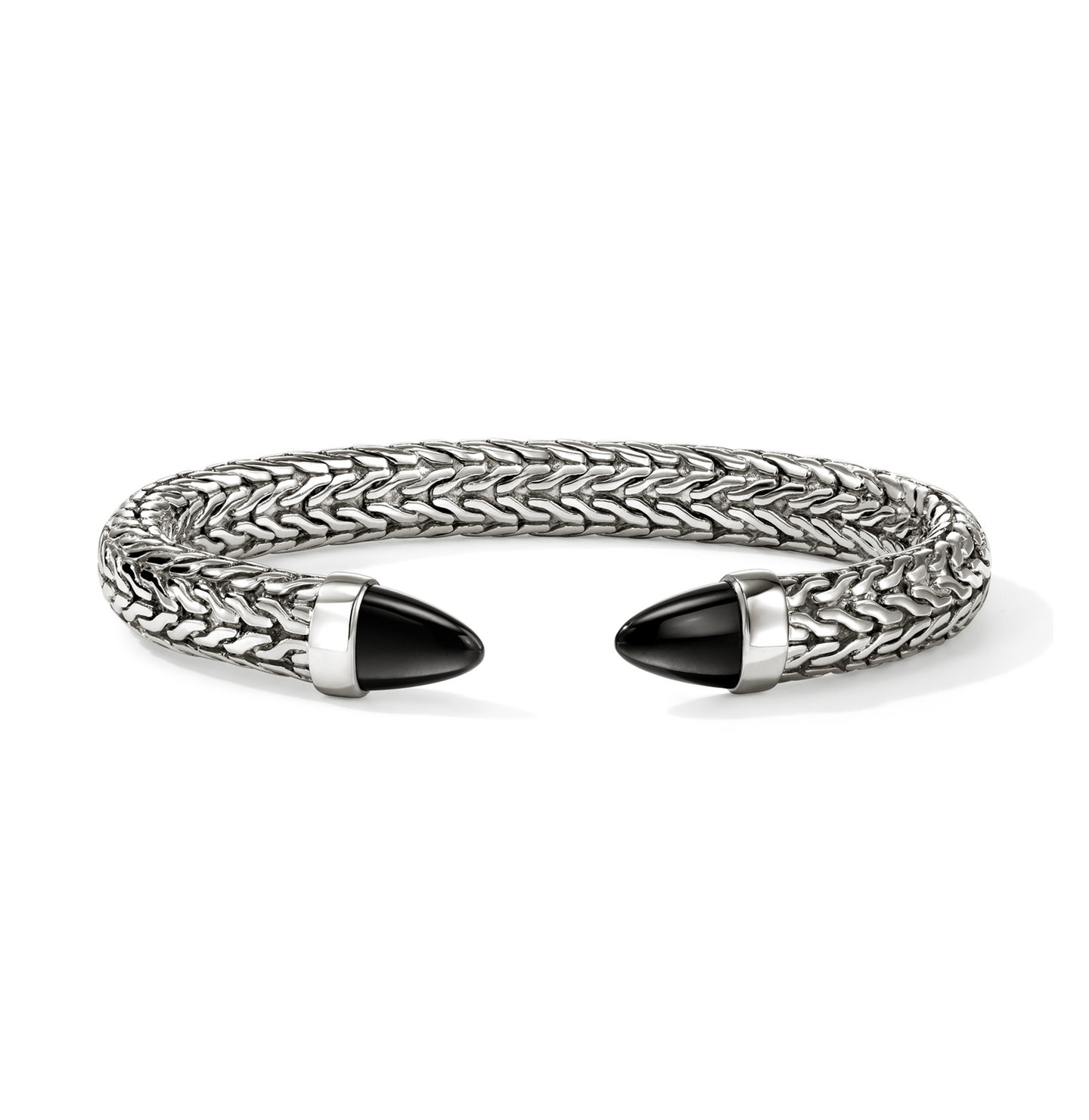 John Hardy Spear 50 Sterling Silver and Black Onyx Flex Cuff