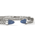 John Hardy Spear 50 Sterling Silver Flex Cuff with Blue Sapphire, 8.9mm