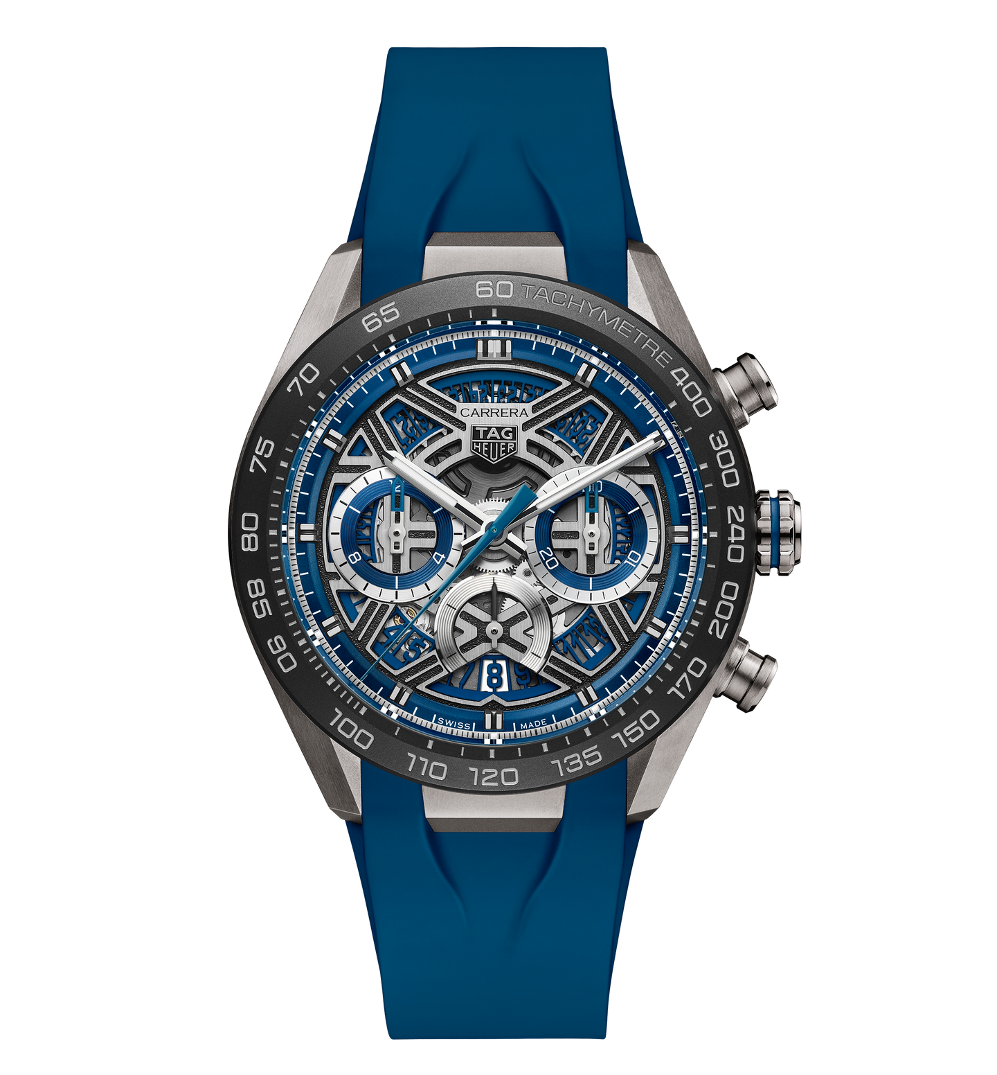 TAG Heuer Carrera Chronograph Extreme Sport Watch with Blue Rubber Strap