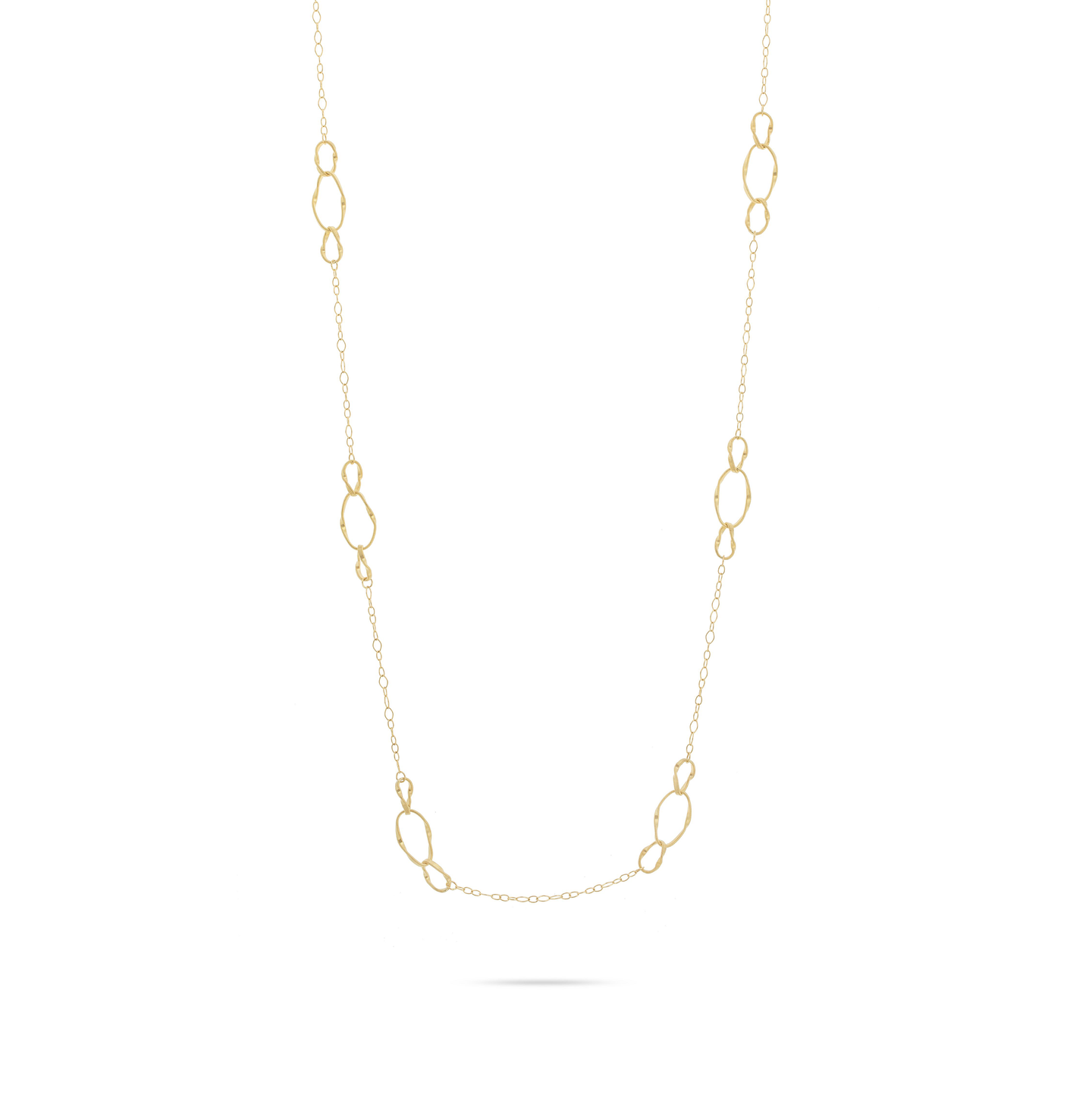 Marco Bicego Marrakech Onde Yellow Gold Long Link Station Necklace