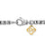 Box Chain Necklace in Sterling Silver with 14K Yellow Gold Accent, 3.6mm