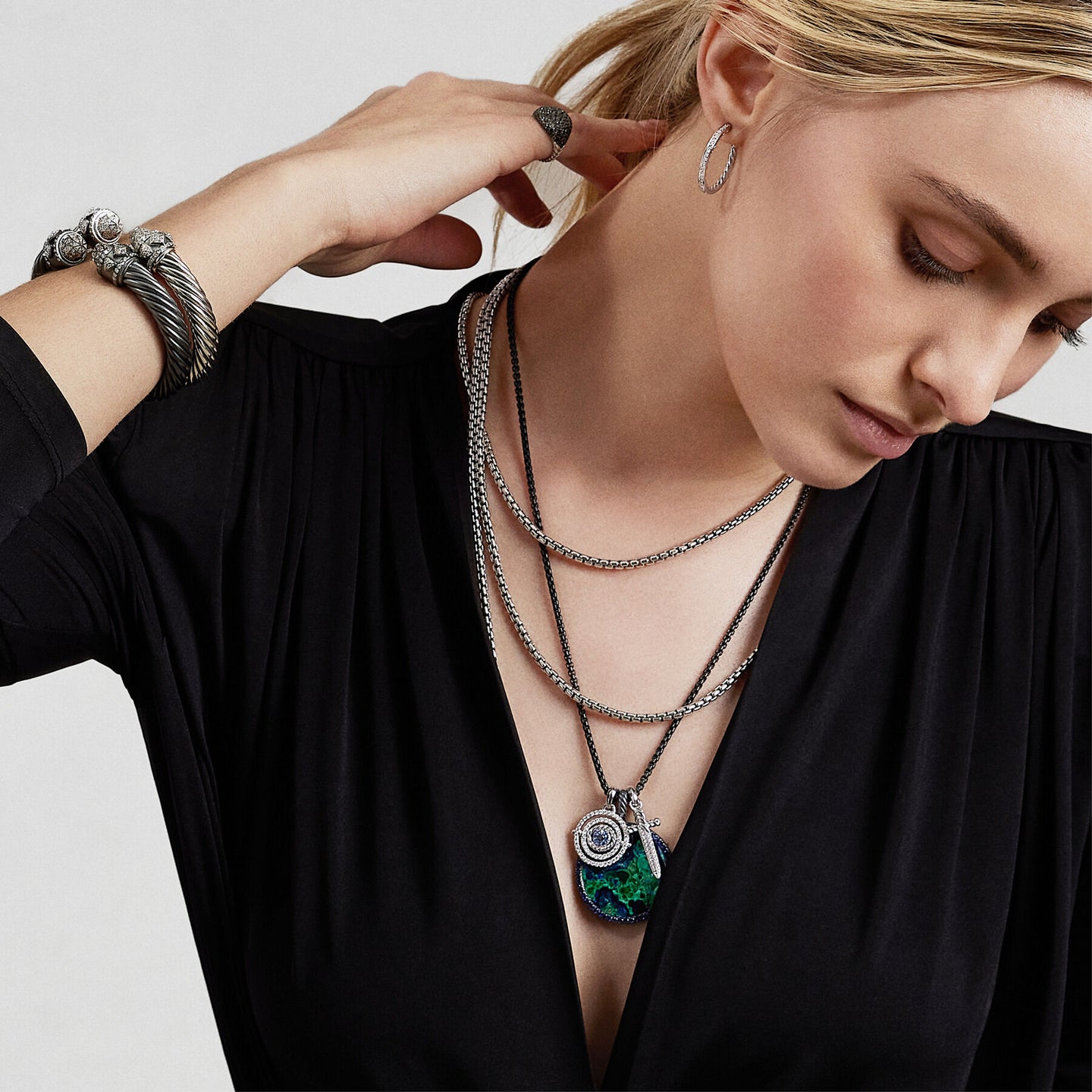 Small Box Chain Necklace, 22