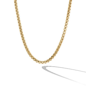 Box Chain Necklace in 18K Yellow Gold, 24"