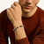 Man wearing John Hardy Spear 50 Sterling Silver Flex Cuff with Lapis Lazuli