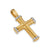 Chevron Cross Pendant in 18K Yellow Gold with Diamonds, 32.6mm