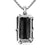 Cable Wrap Amulet in Sterling Silver with Black Onyx and Diamonds, 45mm