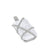 Cable Wrap Amulet in Sterling Silver with Crystal and Diamonds