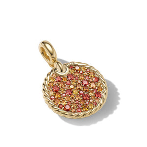 DY Elements Fire Pendant in 18K Yellow Gold with Pavé Orange Sapphires, Spessartite Garnet and Yellow Sapphires