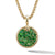 DY Elements Earth Pendant in 18K Yellow Gold with Pavé Tsavorite and Emeralds