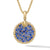 DY Elements Water Pendant in 18K Yellow Gold with Pavé Blue Sapphires and Diamonds