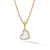 DY Elements Heart Pendant in 18K Yellow Gold with Mother of Pearl and Pavé Diamonds