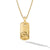 Petite Sculpted Cable Tag in 18K Yellow Gold, 24mm