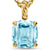 Marbella Pendant in 18K Yellow Gold with Sky Blue Topaz, 12mm