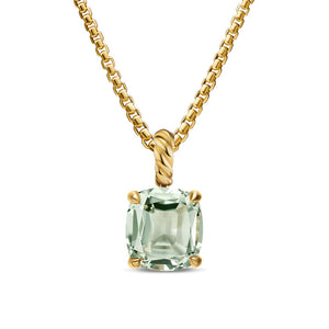 Marbella Pendant in 18K Yellow Gold with Prasiolite, 12mm