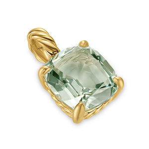 Marbella Pendant in 18K Yellow Gold with Prasiolite, 12mm