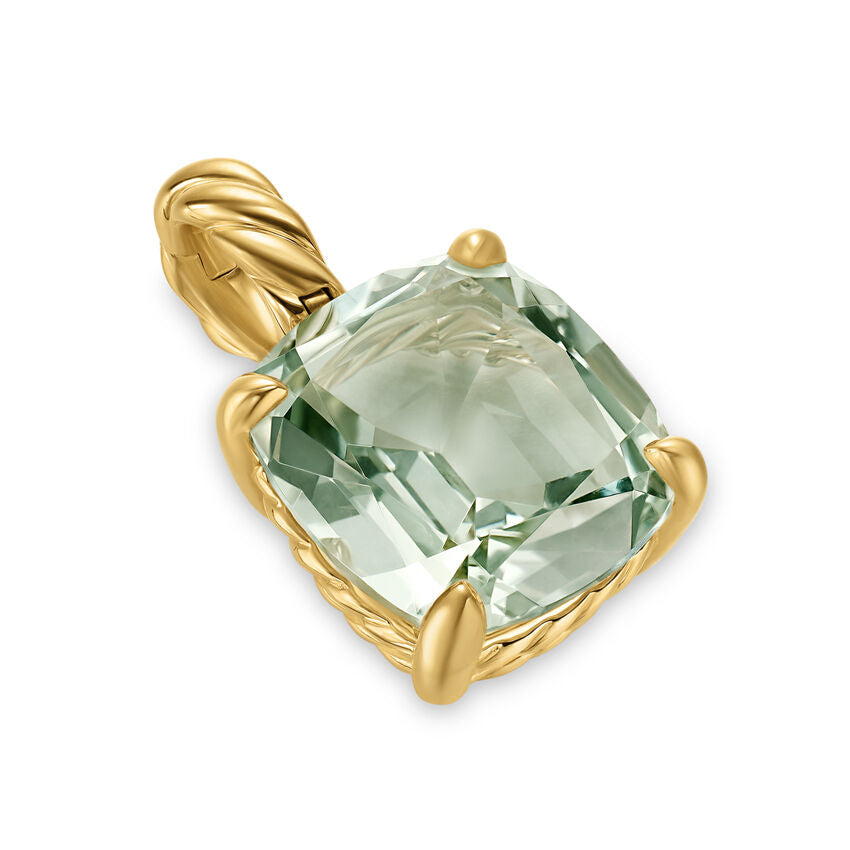 Marbella Pendant in 18K Yellow Gold with Prasiolite, 12mm