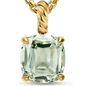 Marbella Pendant in 18K Yellow Gold with Prasiolite, 12mm