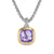 Albion Pendant in Sterling Silver with 18K Yellow Gold and Amethyst, 11mm