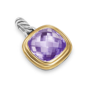 Albion Pendant in Sterling Silver with 18K Yellow Gold and Amethyst, 11mm