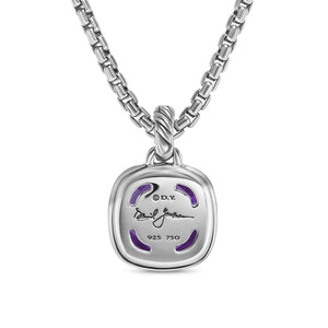 Albion Pendant in Sterling Silver with 18K Yellow Gold and Amethyst, 11mm