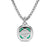 Albion Pendant in Sterling Silver with Lagoon Orchid and Diamonds, 11mm