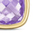 Albion Pendant in Sterling Silver with 18K Yellow Gold and Amethyst, 15mm