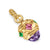 Renaissance Amulet in 18K Yellow Gold with Amethyst, Pink Tourmaline and Tsavorites, 29mm