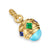 Renaissance Amulet in 18K Yellow Gold with Turquoise, Tsavorite and Tanzanite, 29mm