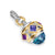Renaissance Amulet in Sterling Silver with 14K Yellow Gold, Hampton Blue Topaz, Iolite and Amethyst, 29mm