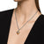 Renaissance Amulet in Sterling Silver with 14K Yellow Gold, Madeira Citrine, Tanzanite and Rhodolite Garnet, 29mm